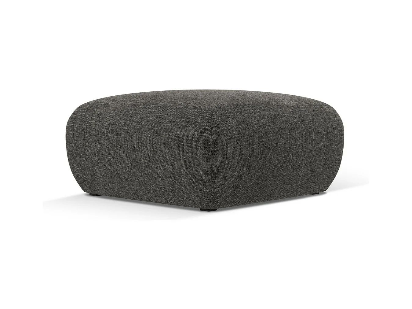 Cosmopolitan Design - Pouf "Nolio" en chenille gris - 75x75x36cm