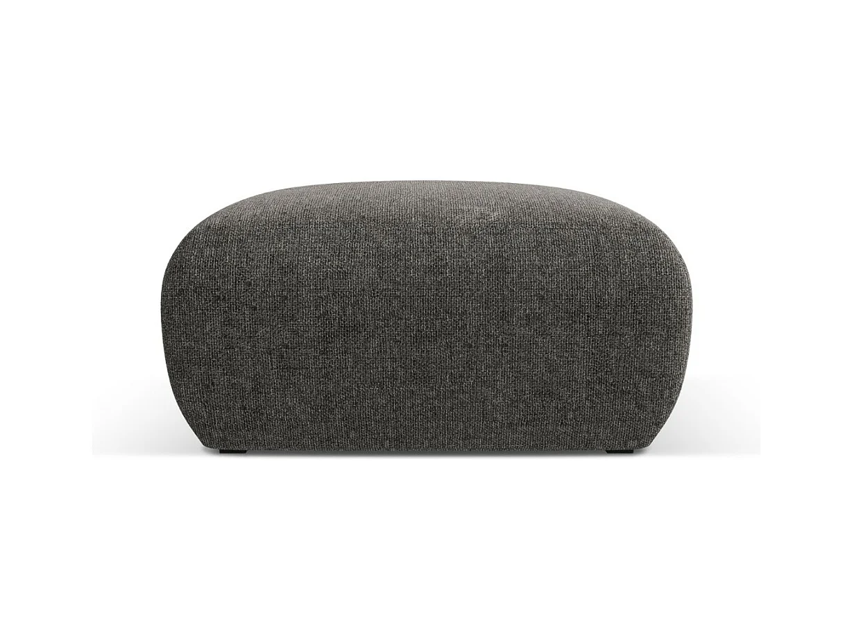 Cosmopolitan Design - Pouf "Nolio" en chenille gris - 75x75x36cm