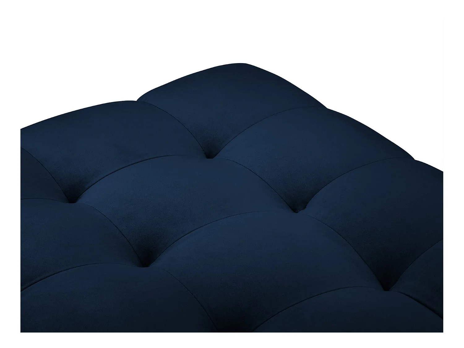 Cosmopolitan Design - Poef "Bali" Flueel, Koningsblauw - 60x60x41cm