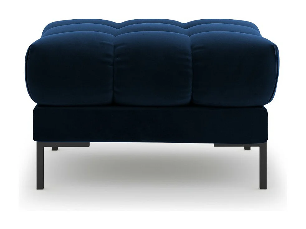 Cosmopolitan Design - Pufe "Bali" em veludo azul real - 60x60x41cm