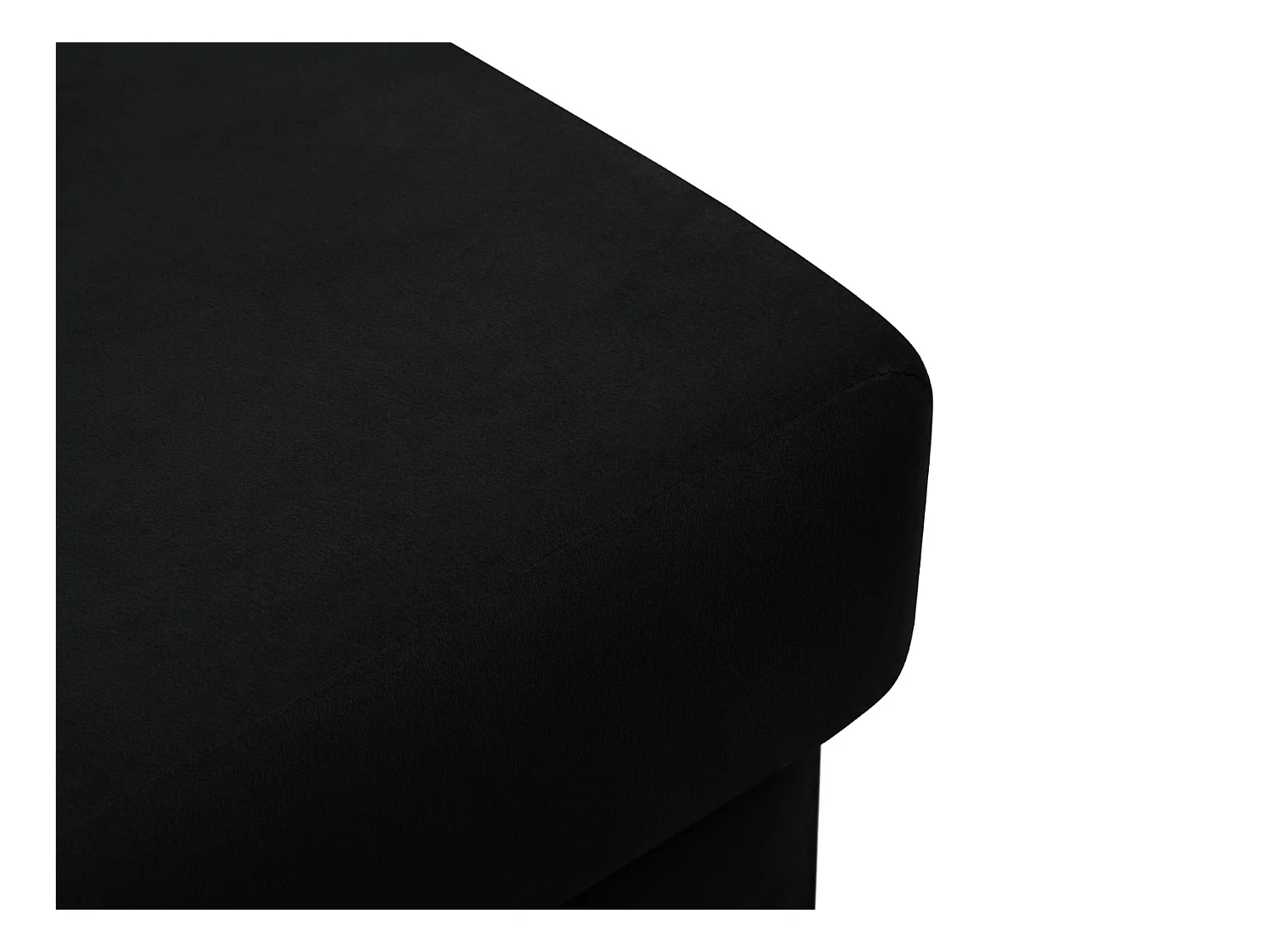 Cosmopolitan Design - Puf "Kyoto" de terciopelo negro - 70x70x45cm