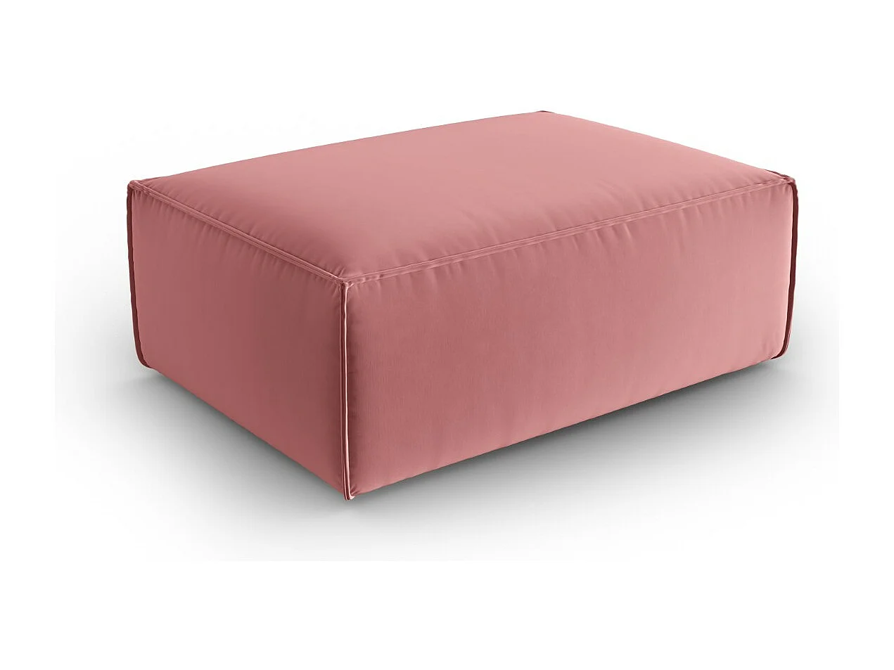 Cosmopolitan Design - Puf, "Mackay" welur, łosoś - 100x69x40cm