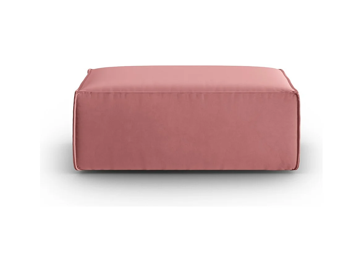 Cosmopolitan Design - Pouf "Mackay" en velours saumon - 100x69x40cm