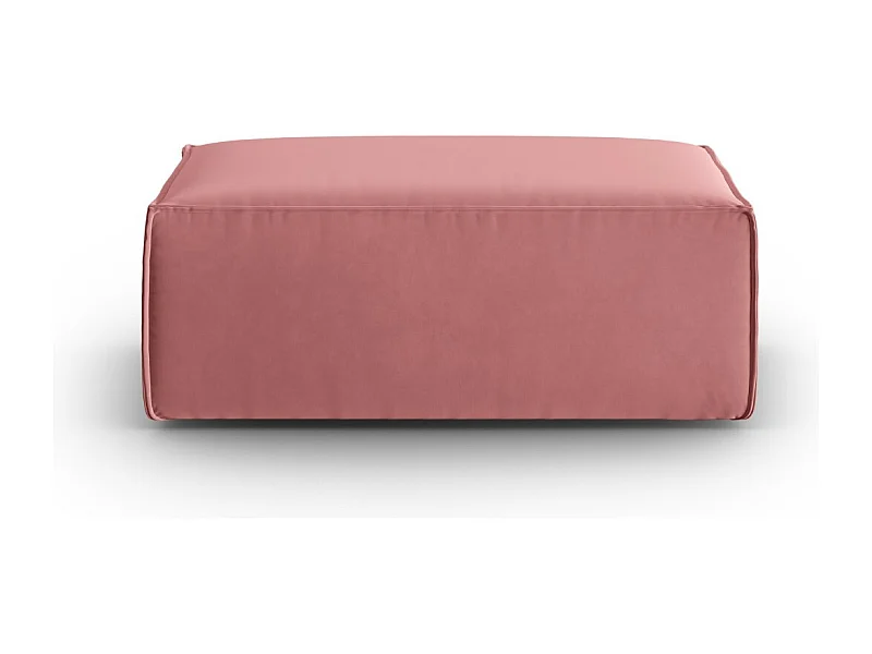 Cosmopolitan Design - Pufe "Mackay" em veludo salmão - 100x69x40cm