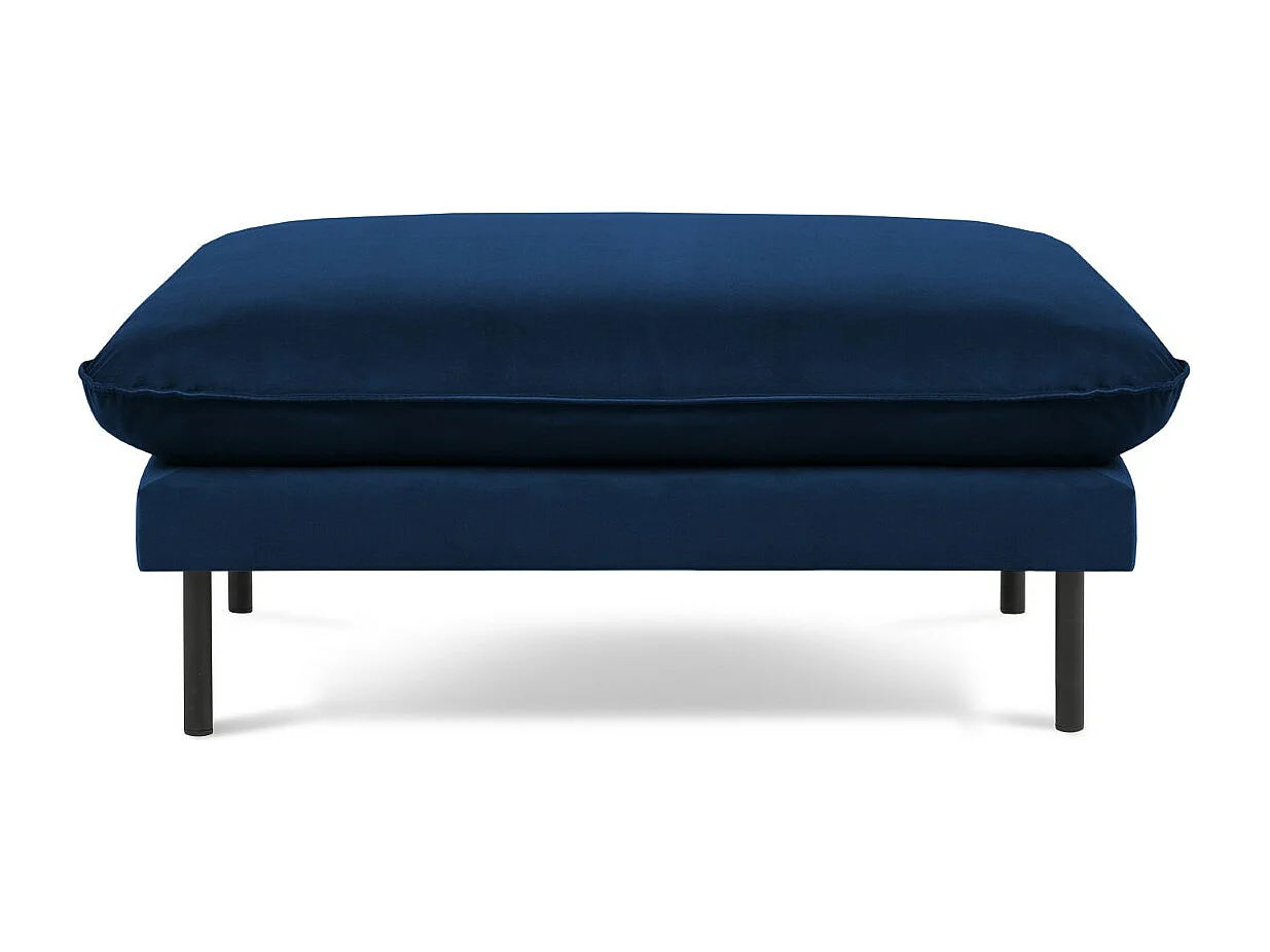 Cosmopolitan Design - Pufe "Vienna" em veludo azul real - 100x80x43cm