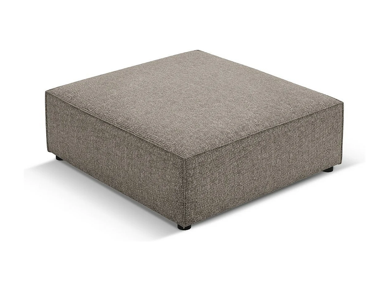 Cosmopolitan Design - Pouf "Arendal" en chenille gris - 102x80x40cm