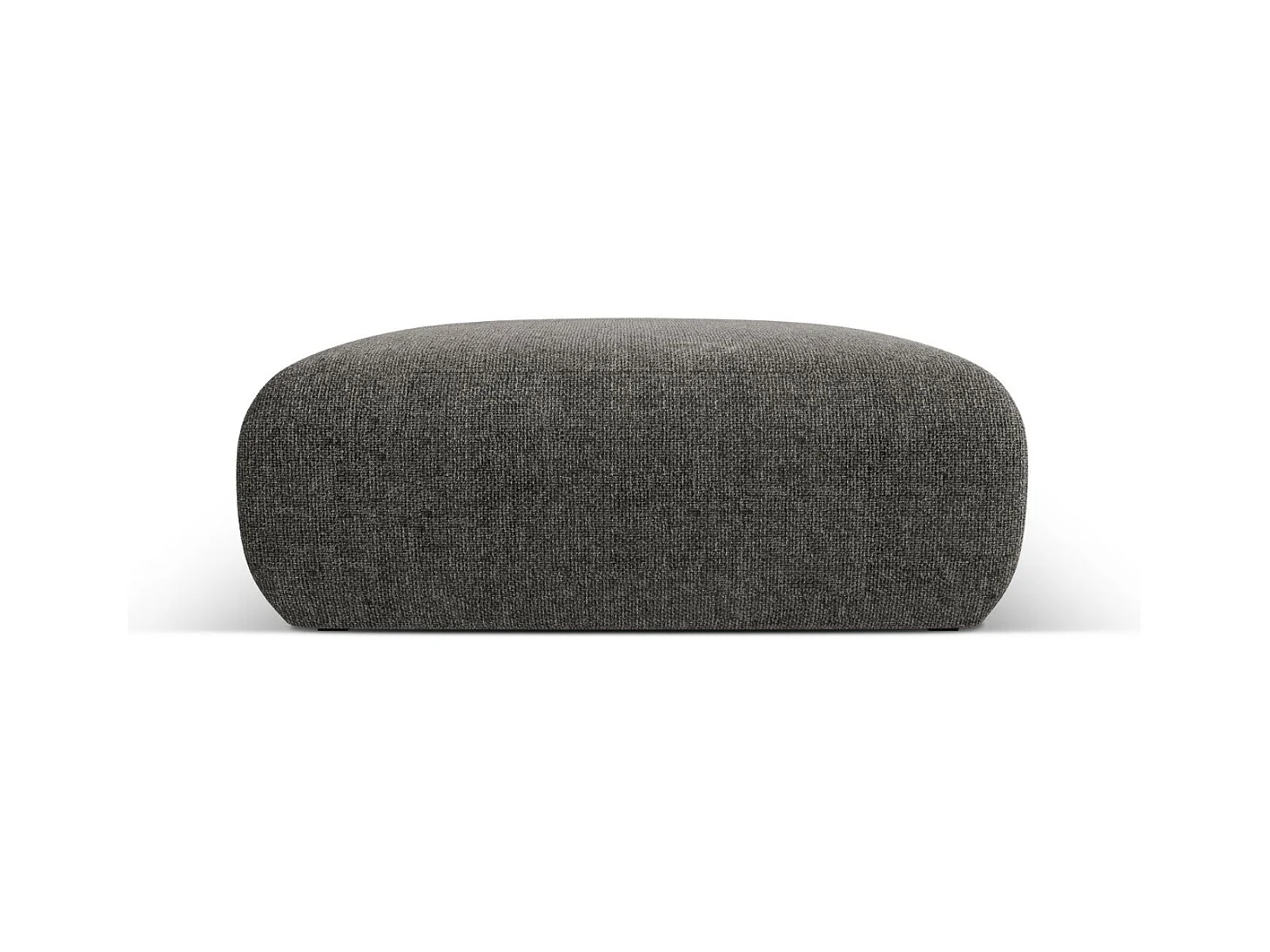 Cosmopolitan Design - Pouf "Nolio" 2 places en chenille gris - 100x100x36cm