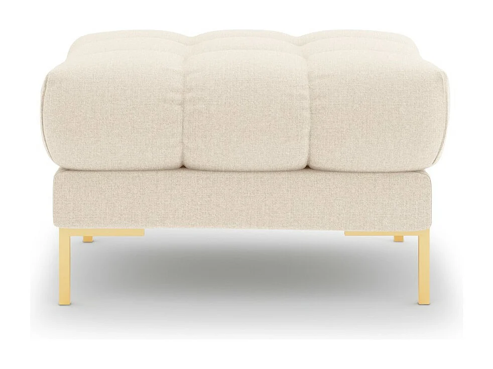 Cosmopolitan Design - Pouf "Bali" in tessuto strutturato beige chiaro - 60x60x41cm