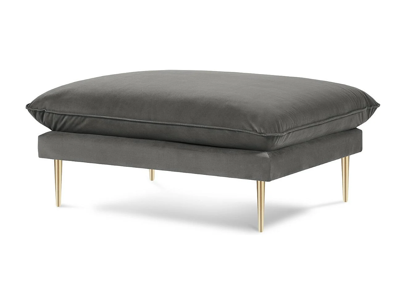 Cosmopolitan Design - Puf, "Vienna" welur, szary - 100x80x43cm