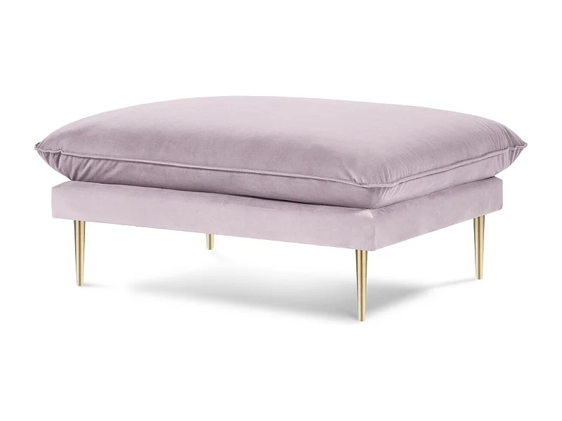 Cosmopolitan Design - Poef "Vienna" Flueel, Lavendel - 100x80x43cm