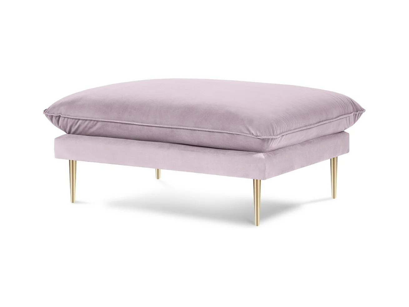 Cosmopolitan Design - Pouf "Vienna" en velours lavande - 100x80x43cm