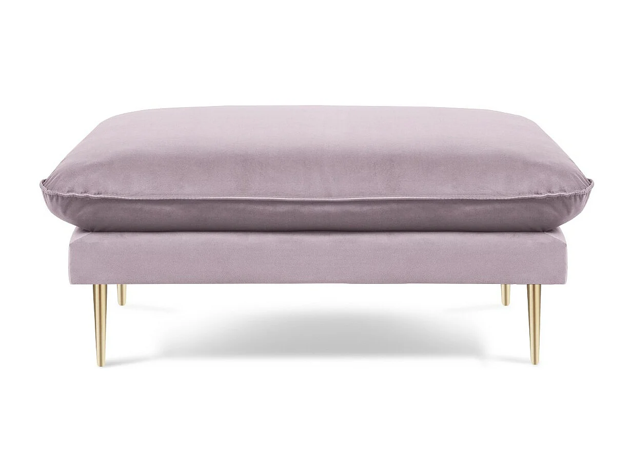 Cosmopolitan Design - Pouf "Vienna" en velours lavande - 100x80x43cm