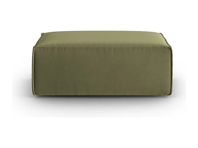 Cosmopolitan Design - Poef "Mackay" Flueel, Lichtgroen - 100x69x40cm