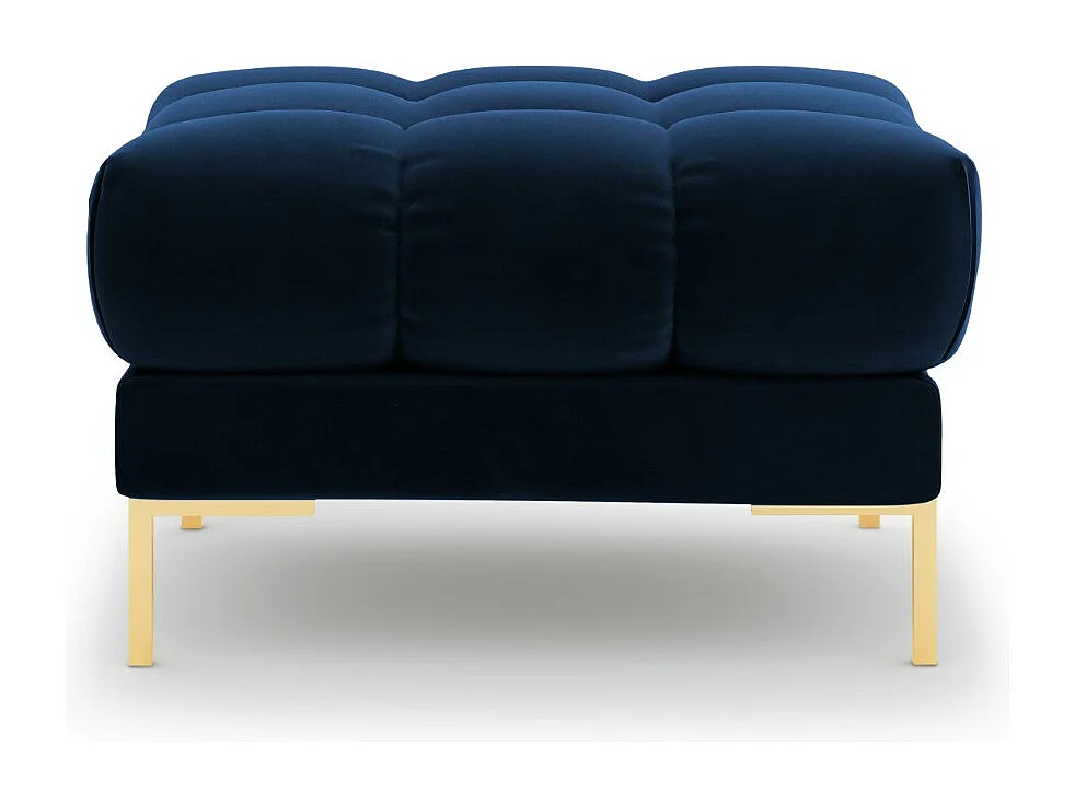 Cosmopolitan Design - Poef "Bali" Flueel, Koningsblauw - 60x60x41cm