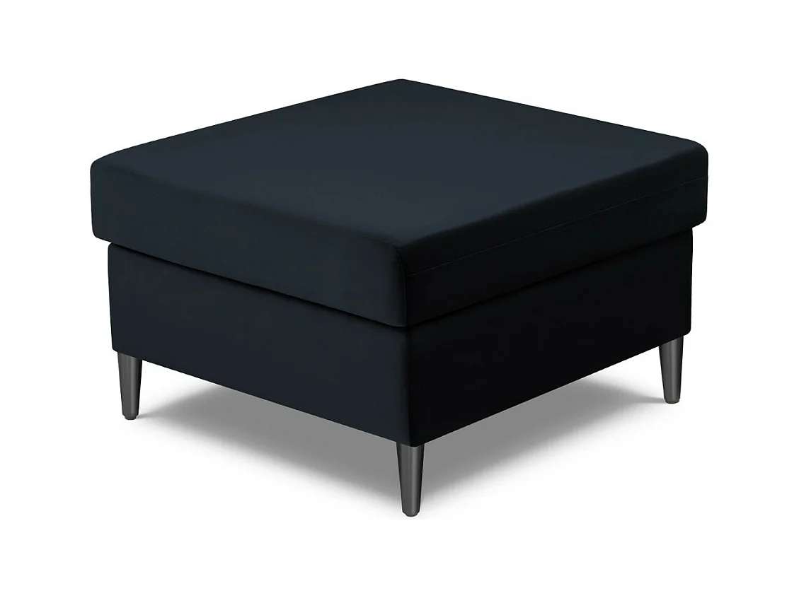 Cosmopolitan Design - Puf "Kyoto" de terciopelo azul oscuro - 70x70x45cm