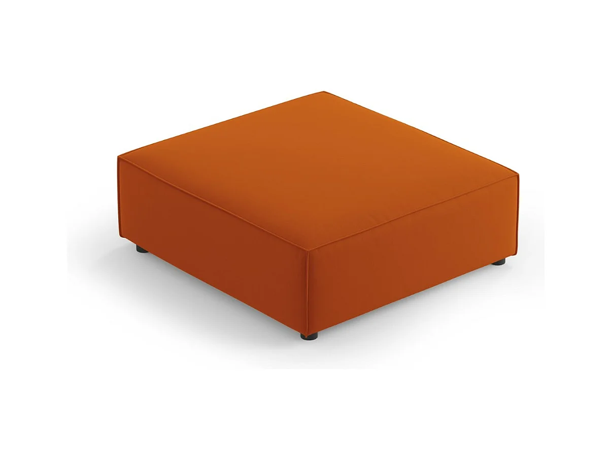 Cosmopolitan Design - Puf "Arendal" de terciopelo terracota - 102x80x40cm