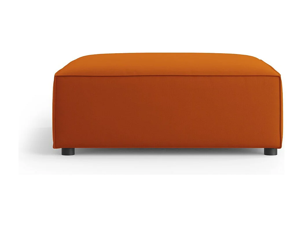 Cosmopolitan Design - Puf "Arendal" de terciopelo terracota - 102x80x40cm