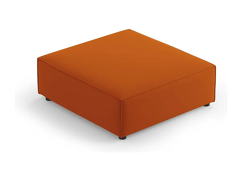 Cosmopolitan Design - Pouf "Arendal" en velours terracotta - 102x80x40cm