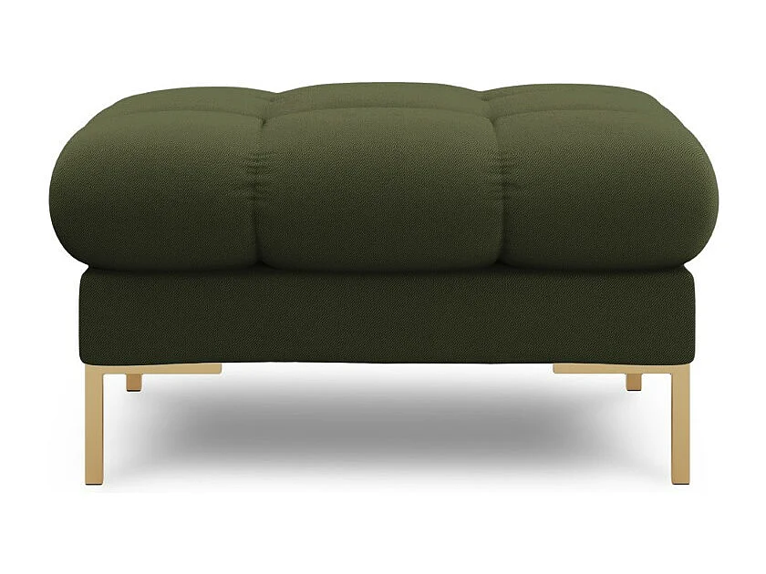 Cosmopolitan Design - Pufe "Bali" em tecido estrutural verde - 60x60x41cm