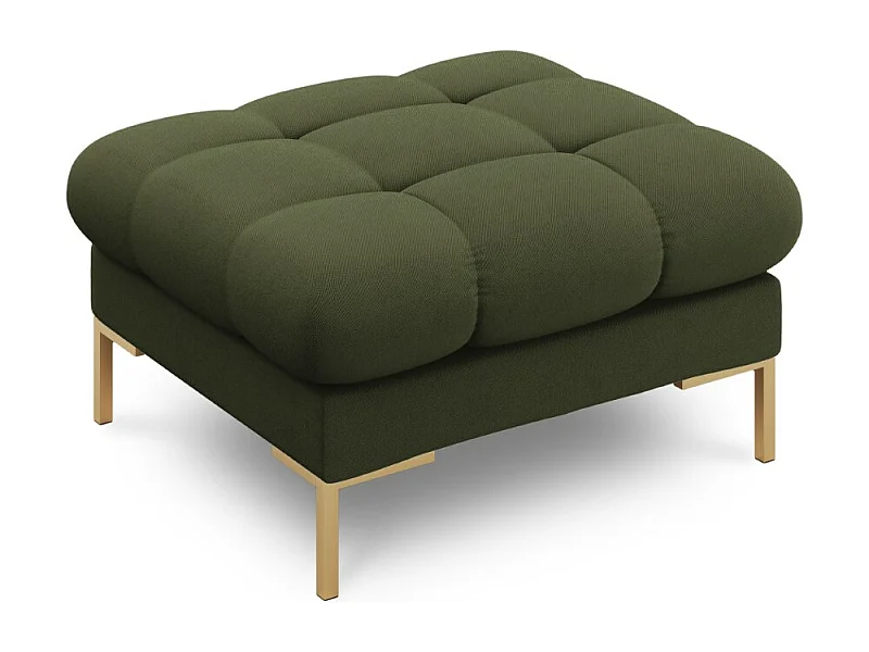 Cosmopolitan Design - Pufe "Bali" em tecido estrutural verde - 60x60x41cm