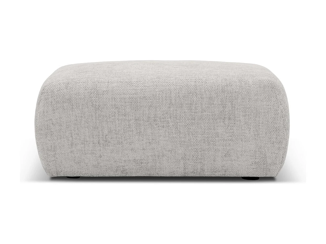 Cosmopolitan Design - Puf, "Matera" szenil, szary jasny - 86x68x40cm