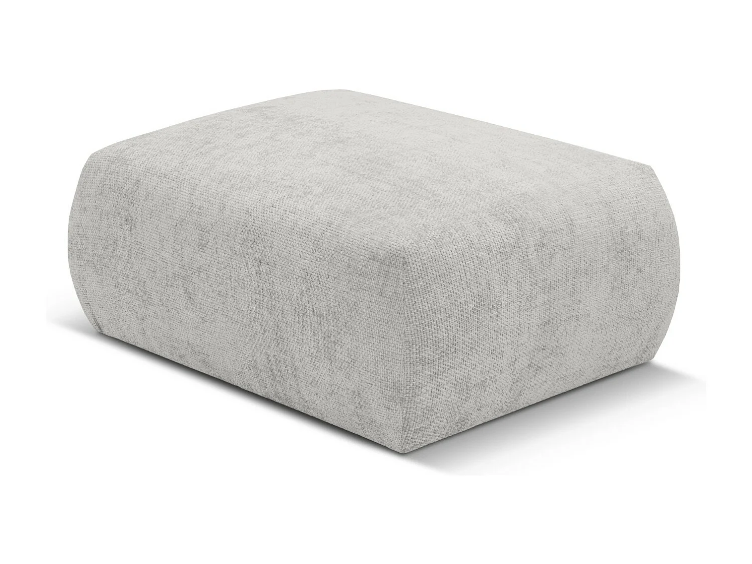 Cosmopolitan Design - Puf, "Matera" szenil, szary jasny - 86x68x40cm