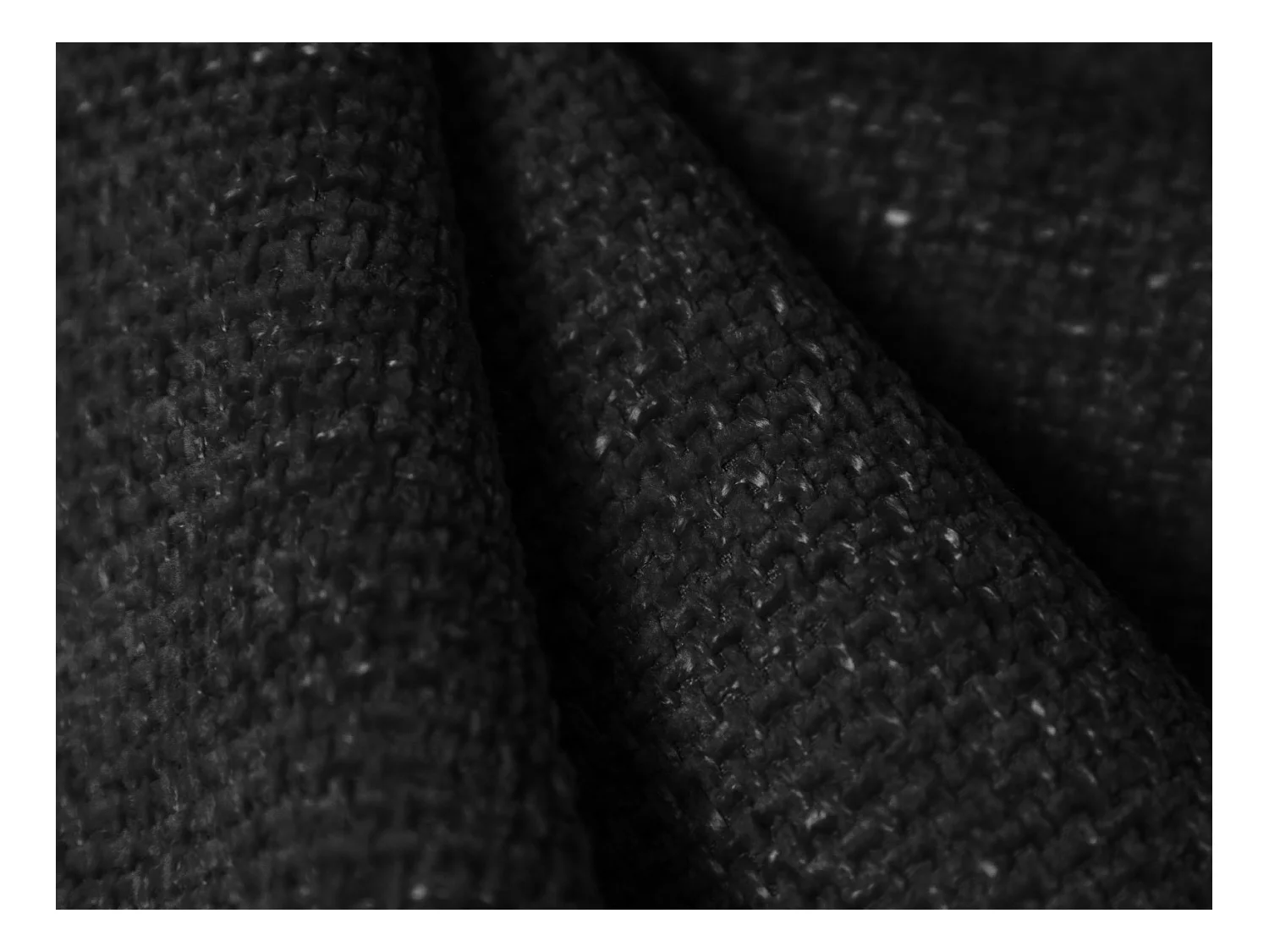 Cosmopolitan Design - Pouf "Nolio" en chenille noir - 75x75x36cm