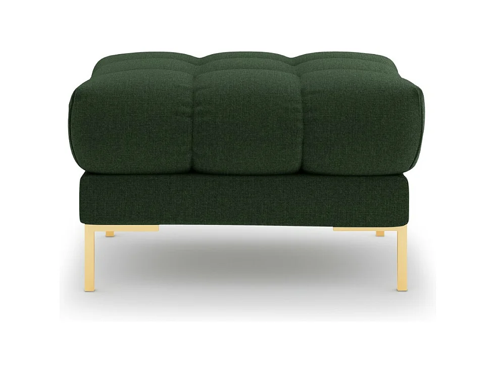 Cosmopolitan Design - Poef "Bali" Structurele stof, Donkergroen - 60x60x41cm