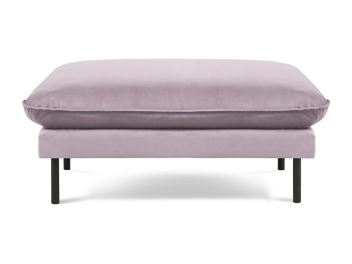 Cosmopolitan Design - Poef "Vienna" Flueel, Lavendel - 100x80x43cm