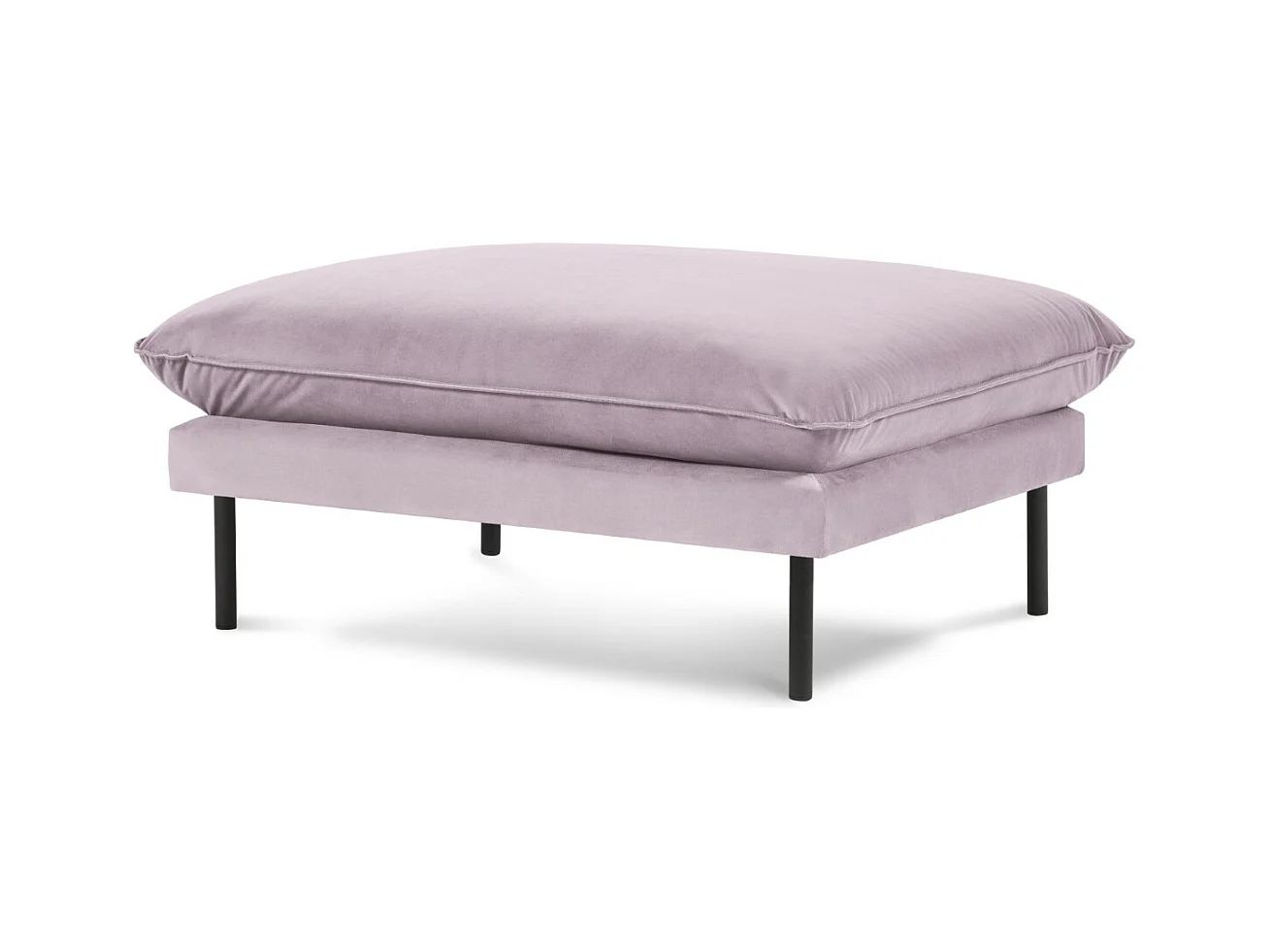 Cosmopolitan Design - Poef "Vienna" Flueel, Lavendel - 100x80x43cm