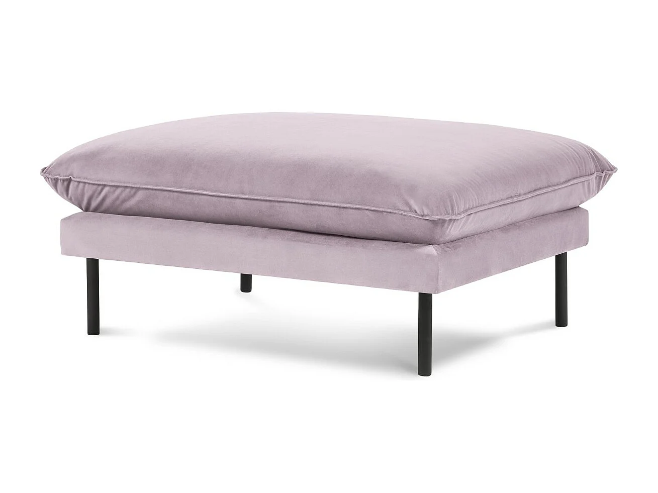 Cosmopolitan Design - Pouf "Vienna" aus Samt lavendel - 100x80x43cm