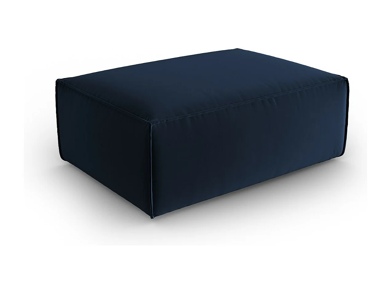 Cosmopolitan Design - Pouf "Mackay" aus Samt königsblau - 100x69x40cm