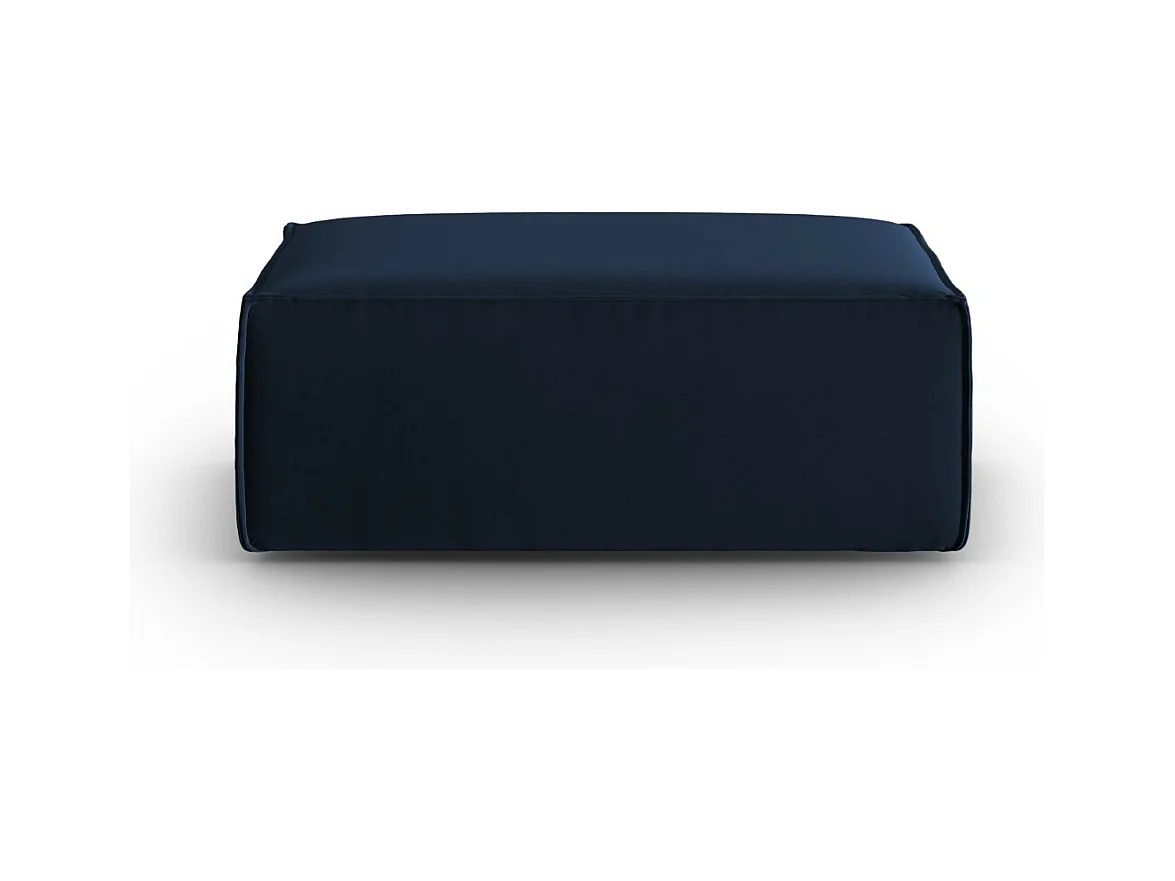 Cosmopolitan Design - Pouf "Mackay" en velours bleu roi - 100x69x40cm