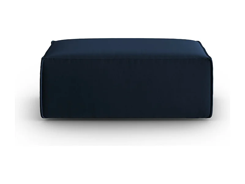 Cosmopolitan Design - Pouf "Mackay" en velours bleu roi - 100x69x40cm