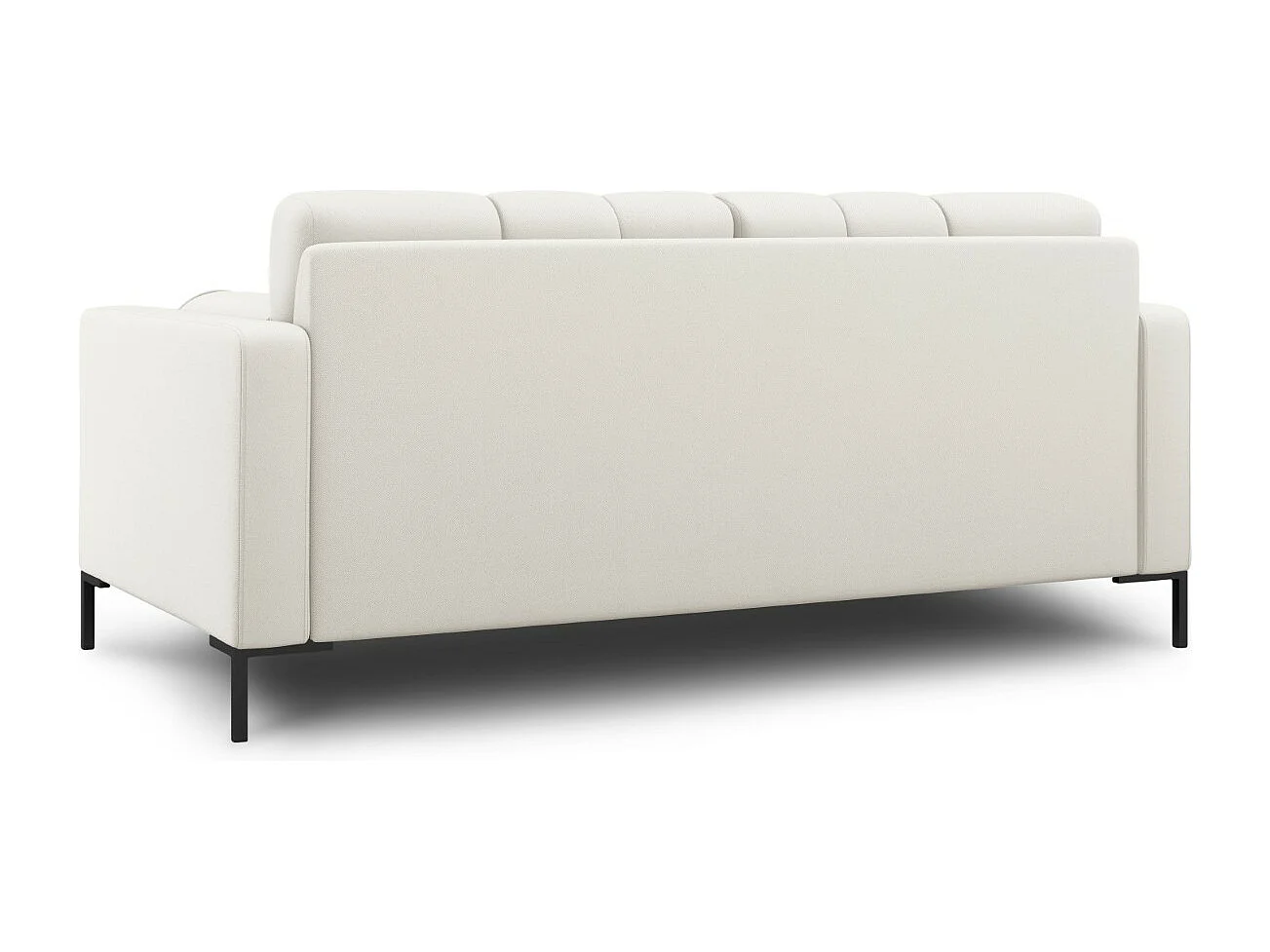 Cosmopolitan Design - Canapé "Bali" 2 places en tissu structurel beige clair - 152x92x75cm