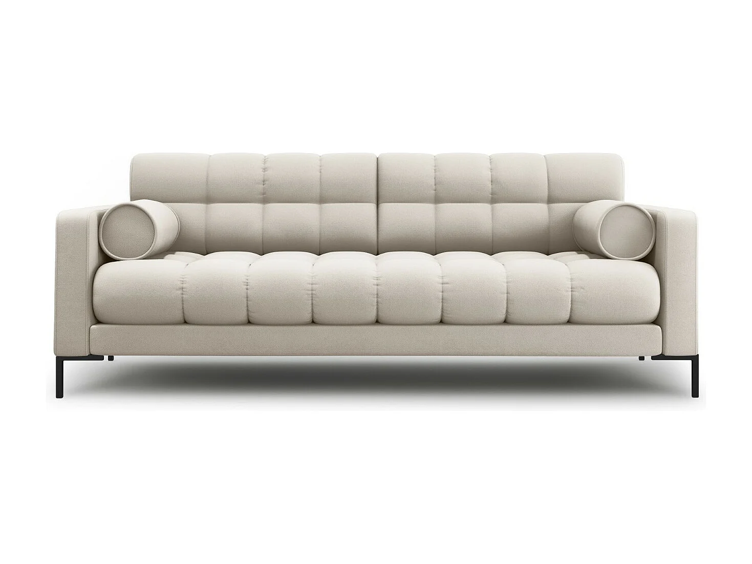 Cosmopolitan Design - Sofa, "Bali" 4 miejsca tkanina strukturalna, beż - 217x92x75cm