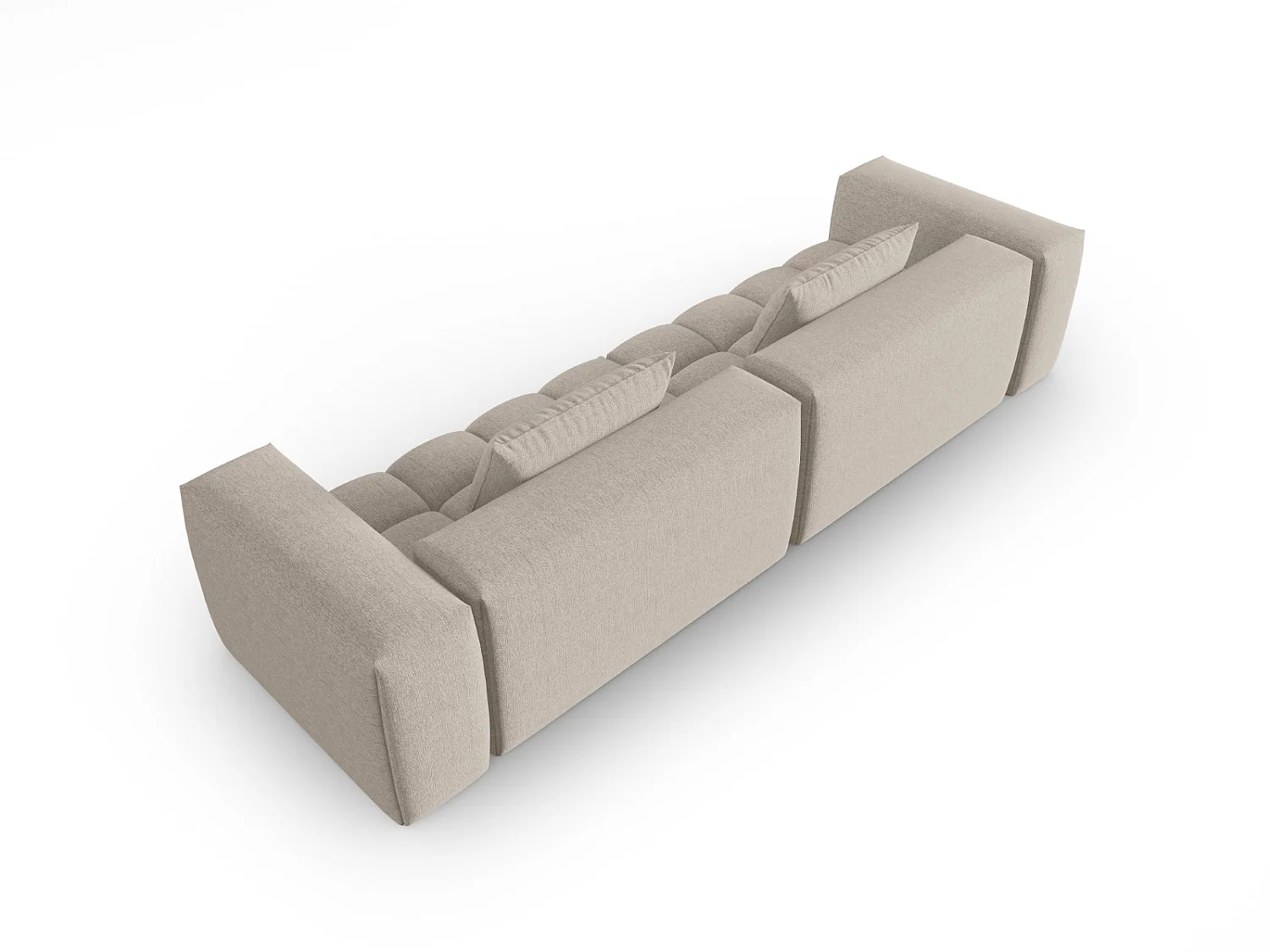 CXL by Christian Lacroix - Modulaire bank "Lorella" 5 zitplaatsen, Structurele stof, Zand - 290x85x70cm