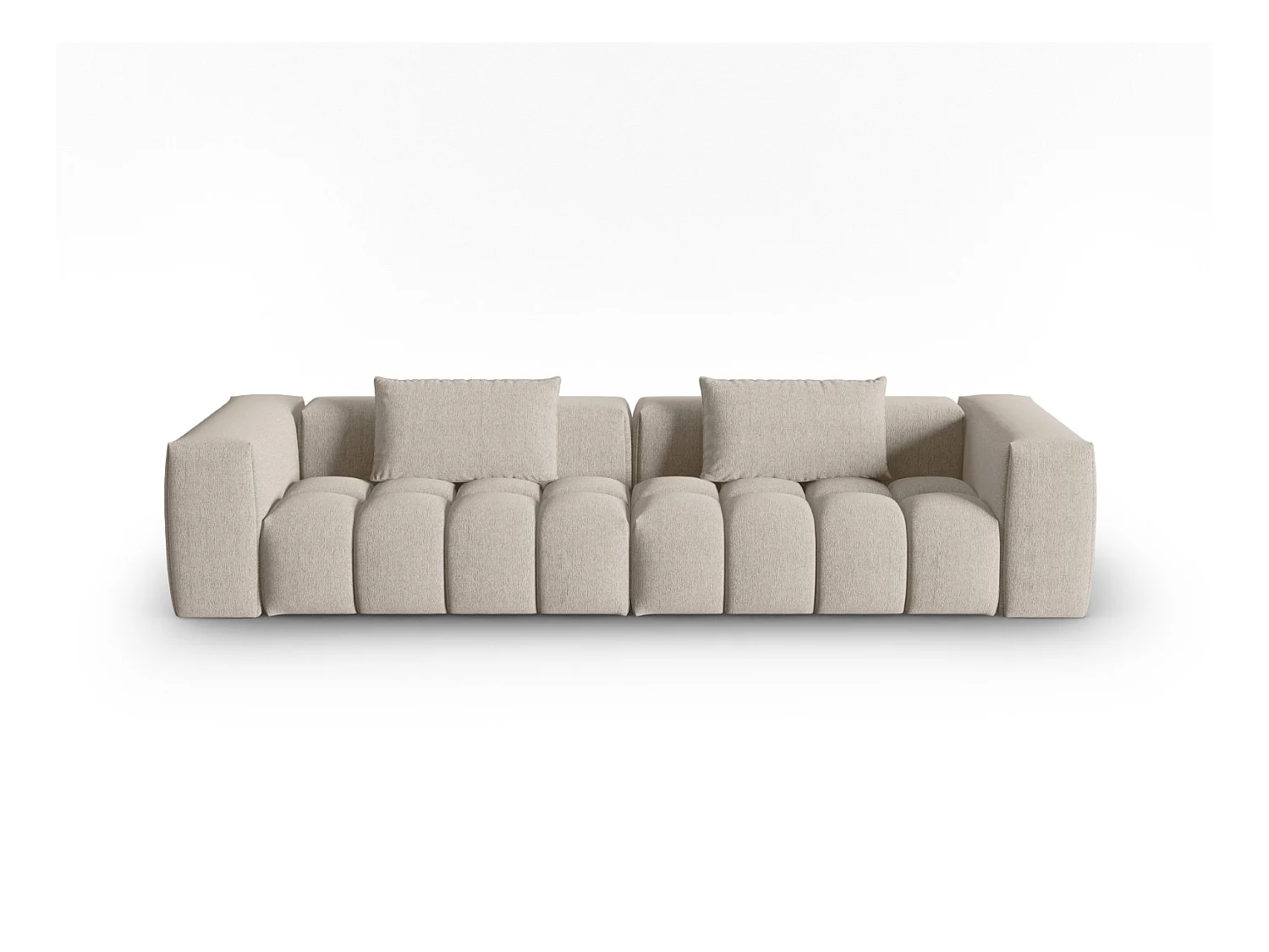 CXL by Christian Lacroix - Modulaire bank "Lorella" 5 zitplaatsen, Structurele stof, Zand - 290x85x70cm