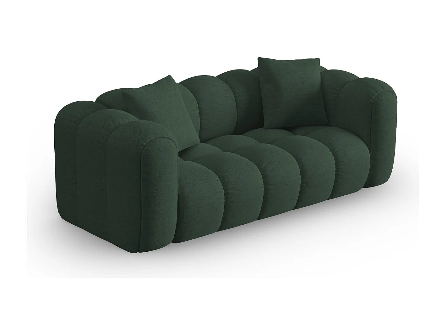 CXL by Christian Lacroix - Bank "Clotilde" 2 zitplaatsen, Structurele stof, Zeegroen - 208x94x70cm