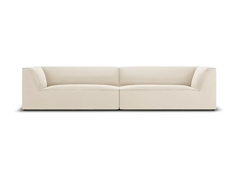 CXL by Christian Lacroix - Bank "Charles" 4 zitplaatsen, Flueel, Beige - 302x93x69cm