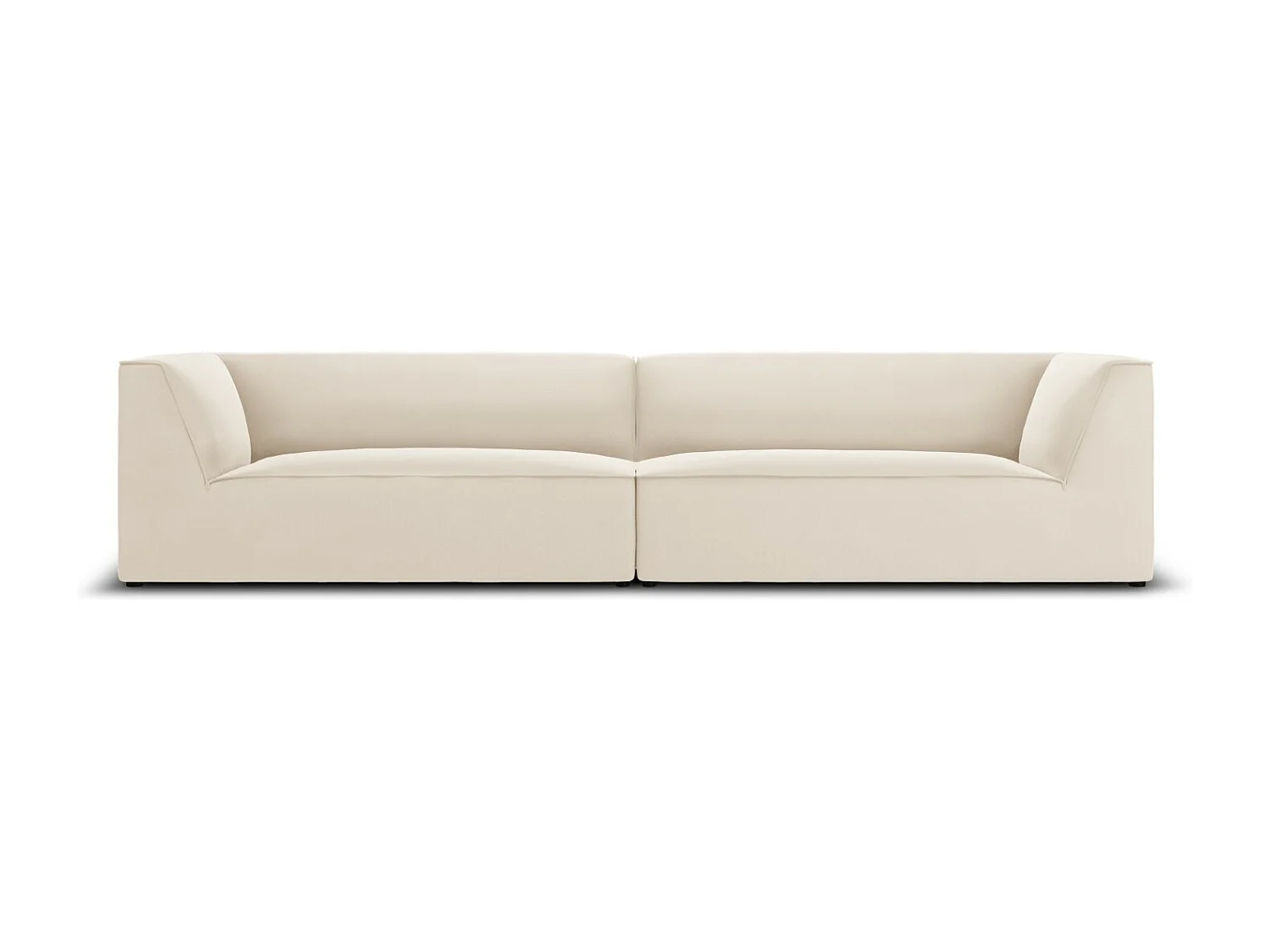 CXL by Christian Lacroix - Bank "Charles" 4 zitplaatsen, Flueel, Beige - 302x93x69cm