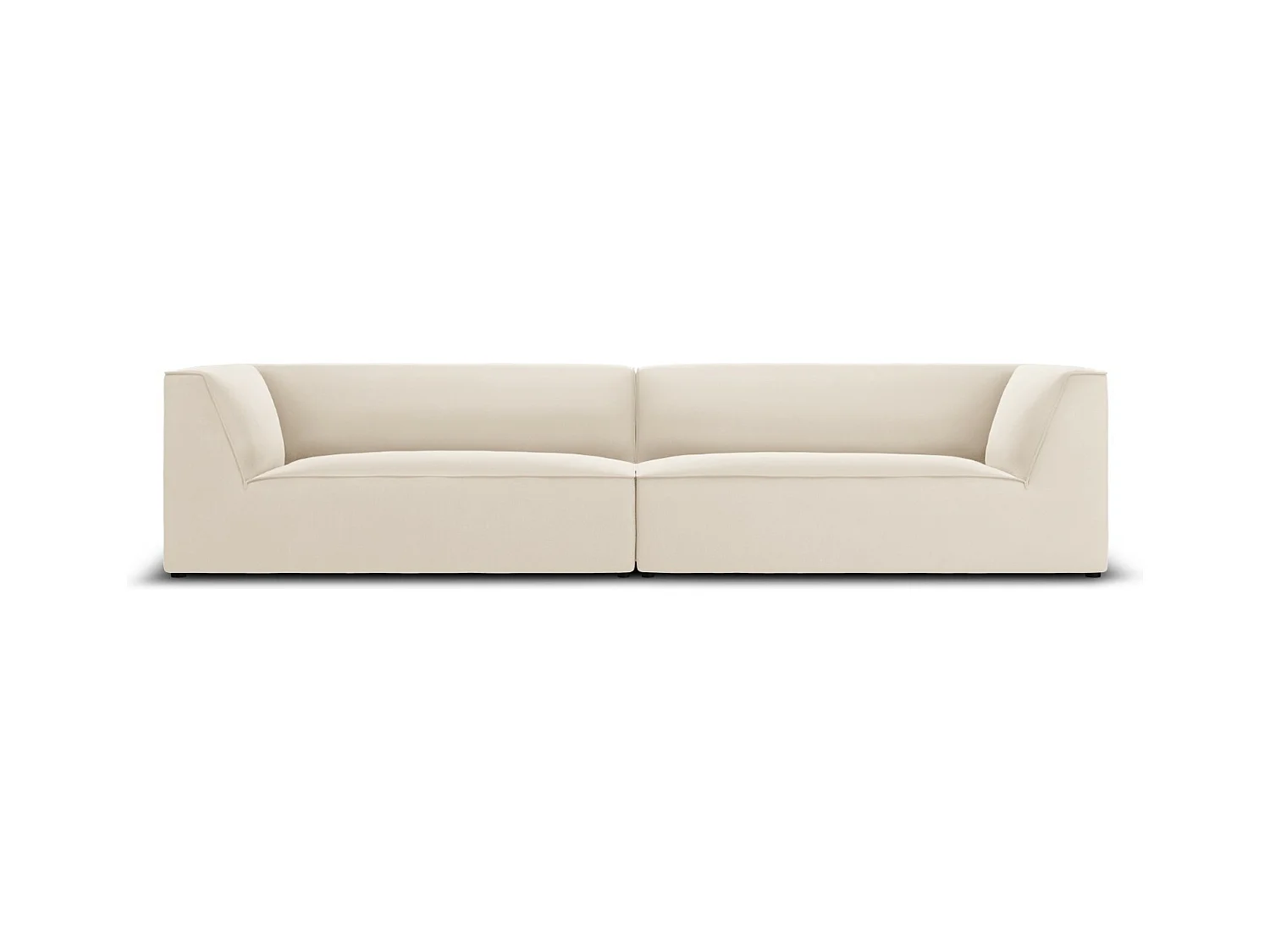 CXL by Christian Lacroix - Bank "Charles" 4 zitplaatsen, Flueel, Beige - 302x93x69cm