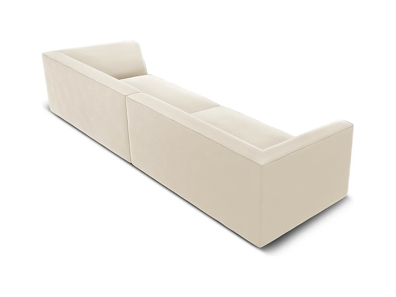 CXL by Christian Lacroix - Canapé "Charles" 4 places en velours beige - 302x93x69cm