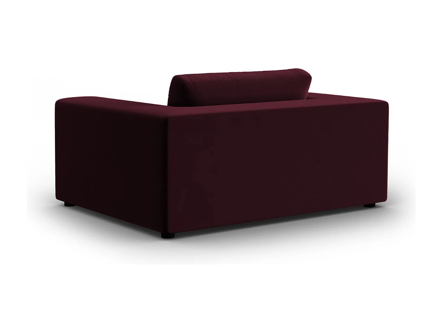 CXL by Christian Lacroix - Canapé "Tendance" 1,5 place en velours rouge foncé - 156x122x72cm