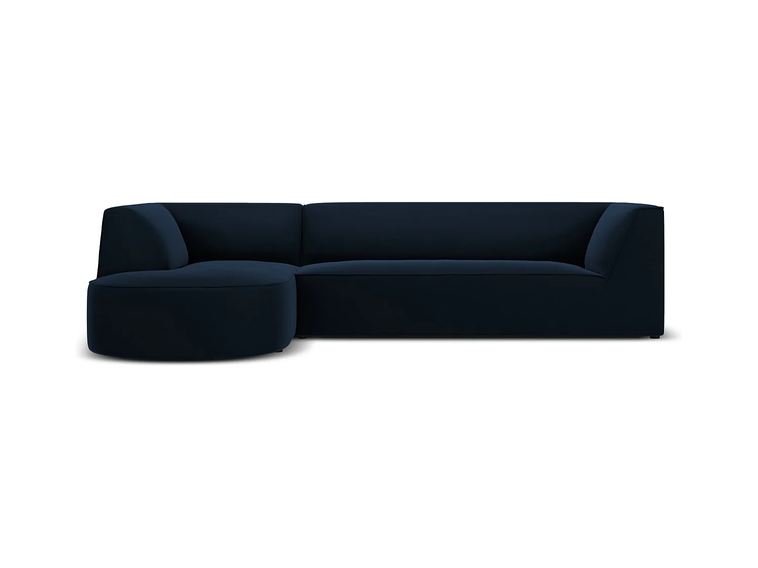 CXL by Christian Lacroix - Linker hoekbank "Charles" 4 zitplaatsen, Flueel, Donkerblauw - 273x180x69cm