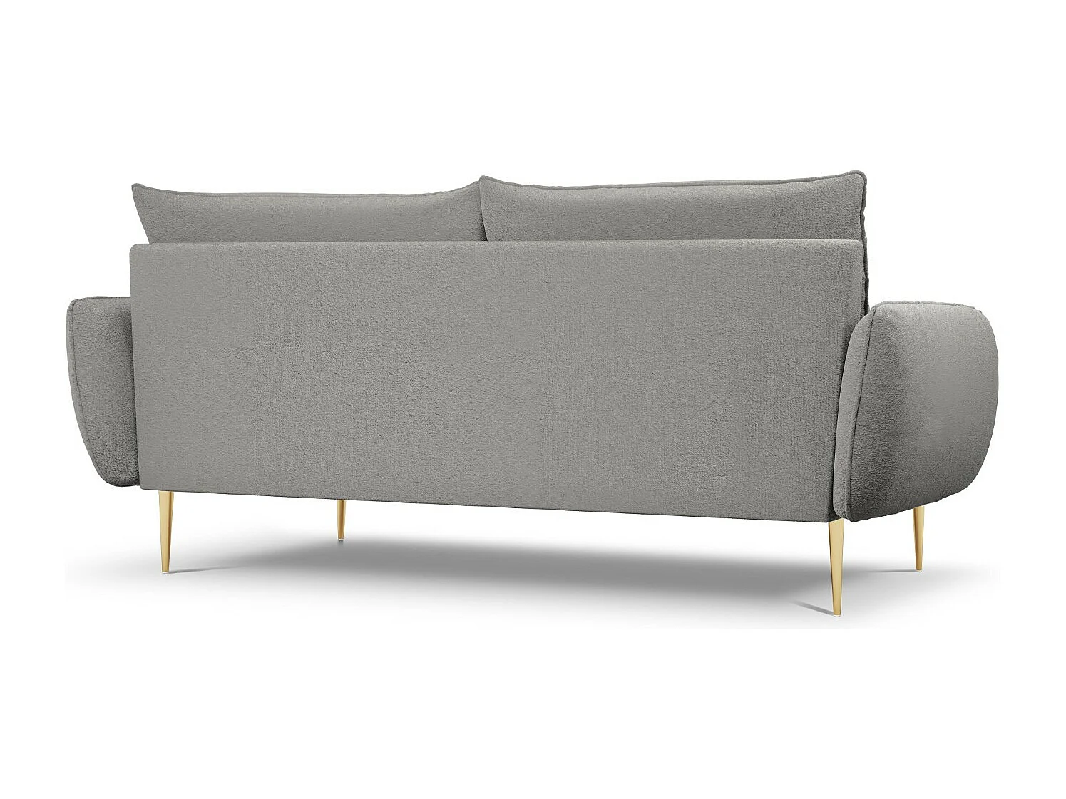 Cosmopolitan Design - Bank "Vienna" 4 zitplaatsen, Boucle, Grijs - 230x92x95cm