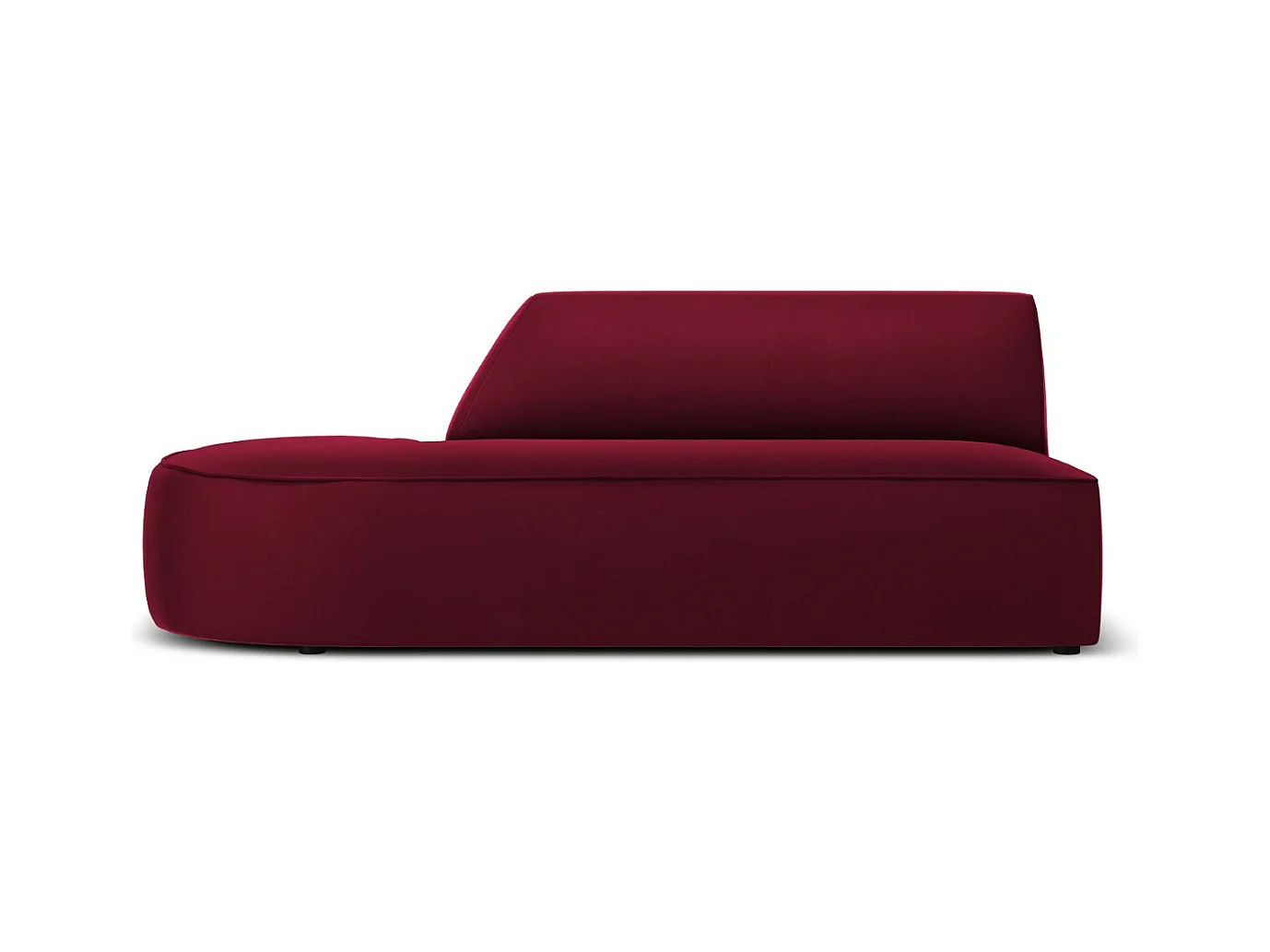 CXL by Christian Lacroix - Canapé modulable gauche "Charles" 2 places en velours rouge - 181x93x69cm