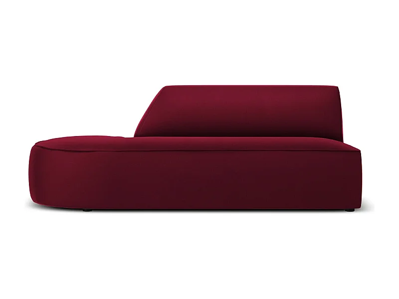 CXL by Christian Lacroix - Canapé modulable gauche "Charles" 2 places en velours rouge - 181x93x69cm