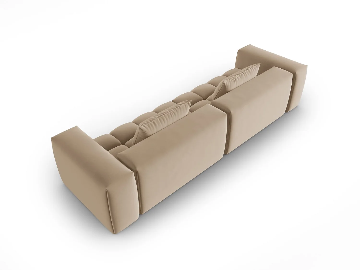CXL by Christian Lacroix - 5-Sitzer modulares Sofa "Lorella" Sitzer aus Samt sand - 290x85x70cm