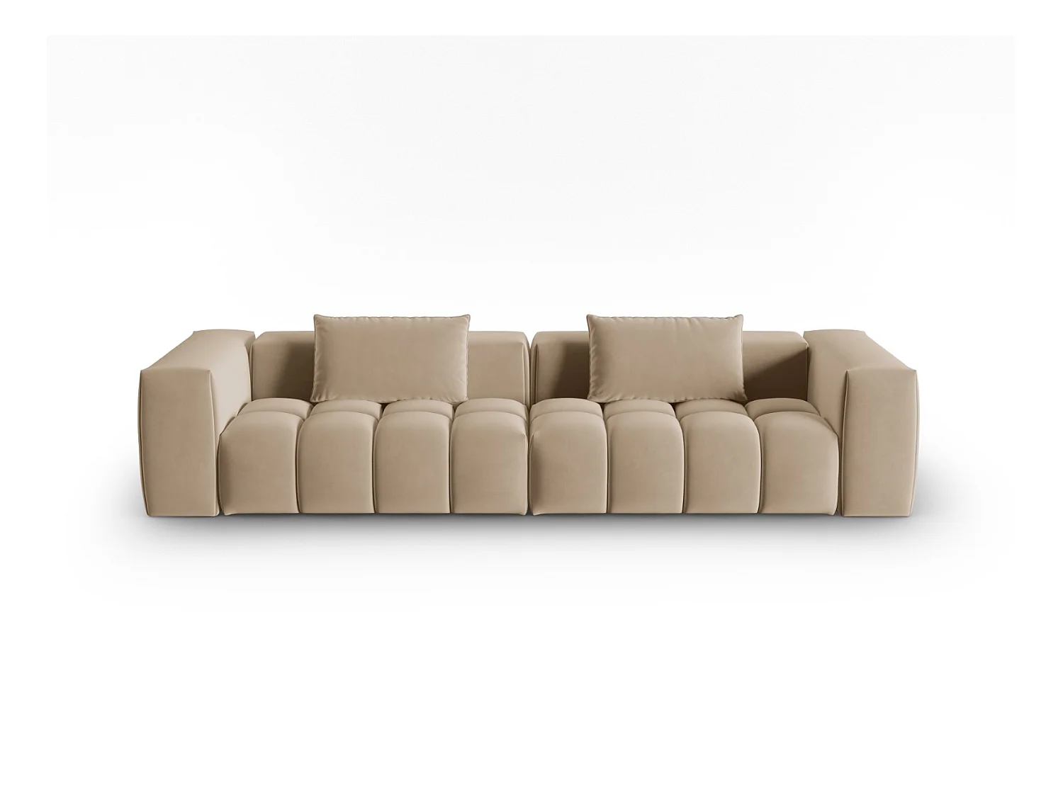 CXL by Christian Lacroix - Modulaire bank "Lorella" 5 zitplaatsen, Flueel, Zand - 290x85x70cm